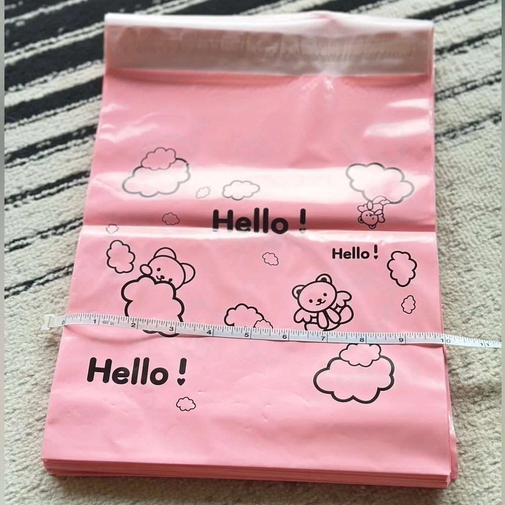 Pink Bear “Hello!” 100PCS *Poly Mailers 9.75x12 Inch